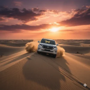 Desert Safari VIP Premium in Dubai with dune bashing, camel riding, and evening VIP buffet